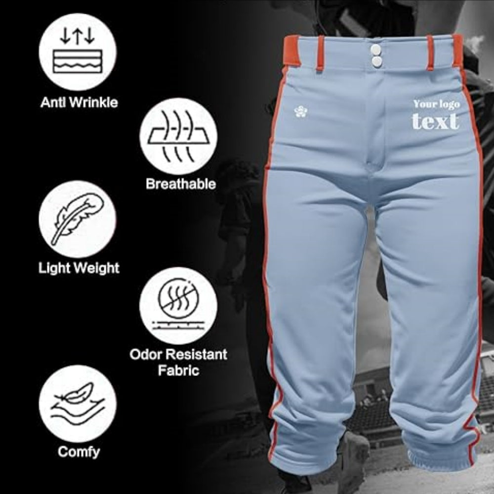 Custom Men Youth Knickers Baseball Pants Casual Trousers