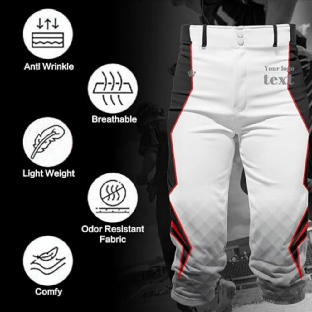 Custom Men Boy Baseball Pants Casual Training Uniform