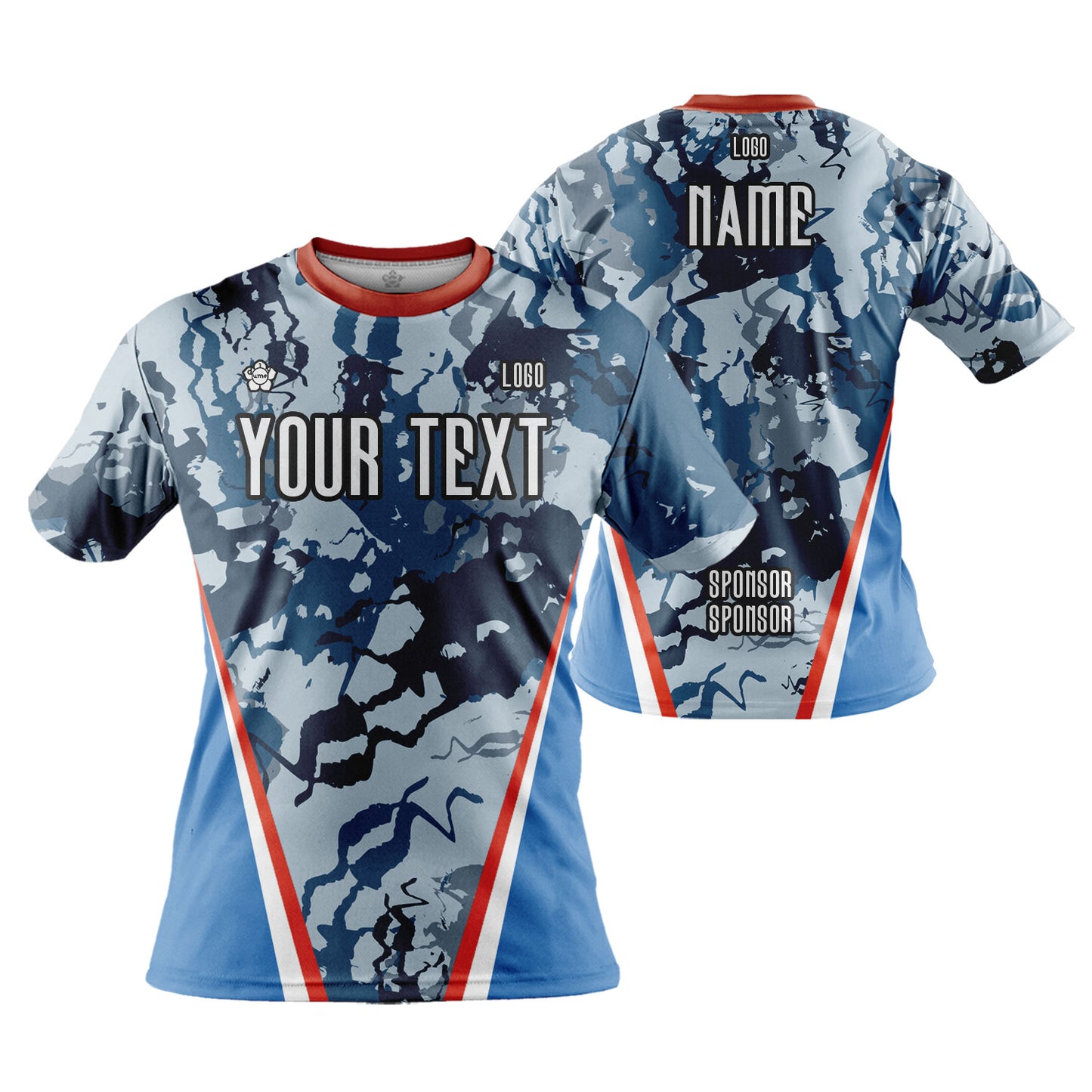 Custom Unisex Camouflage Series Jersey Shirt Short Sleeve for Running