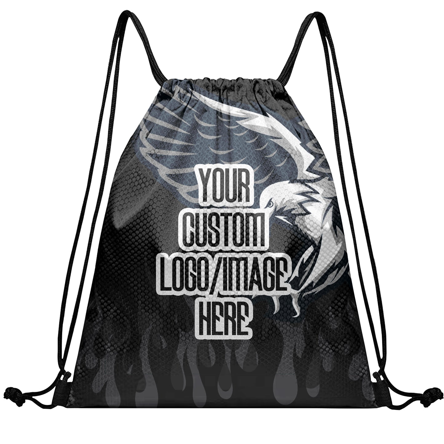 Custom Drawstring Bags Sublimation Printed Logo Text Team Backpack