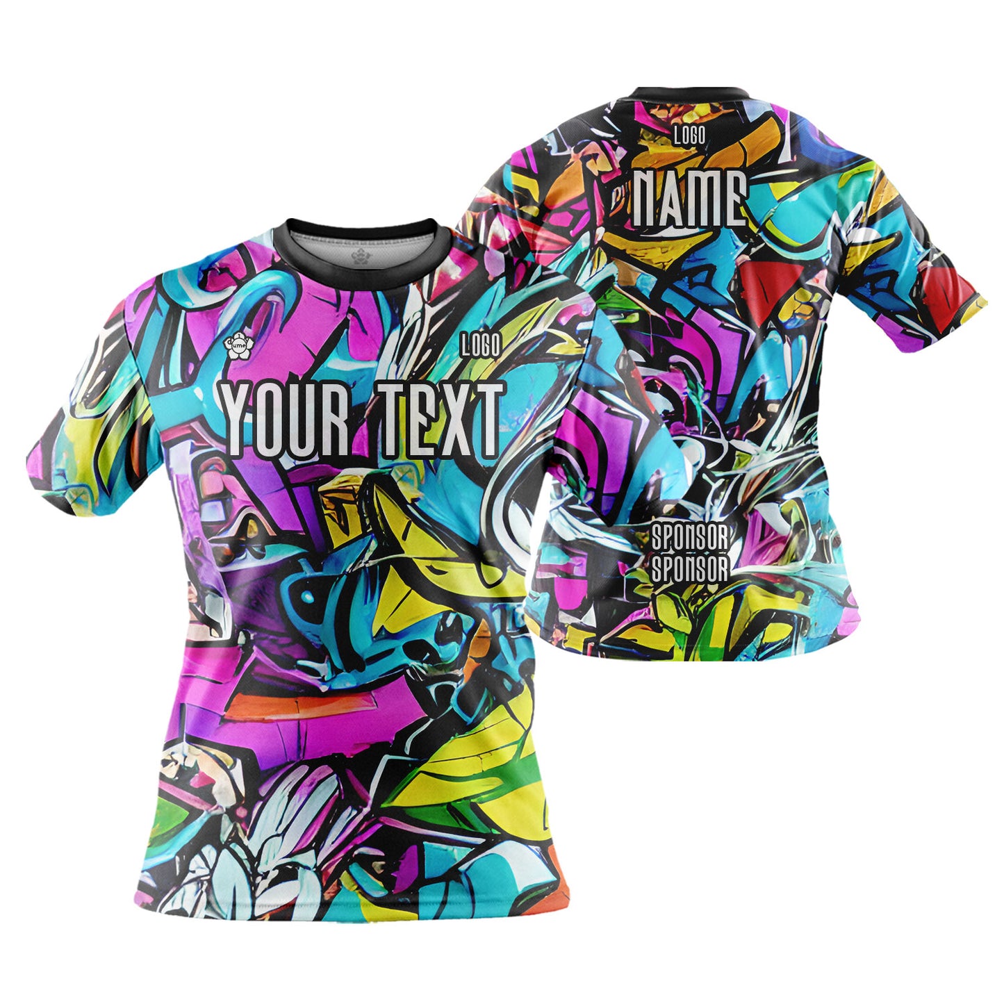 Custom Unisex Street Graffiti Jersey Shirt Short Sleeve for Running