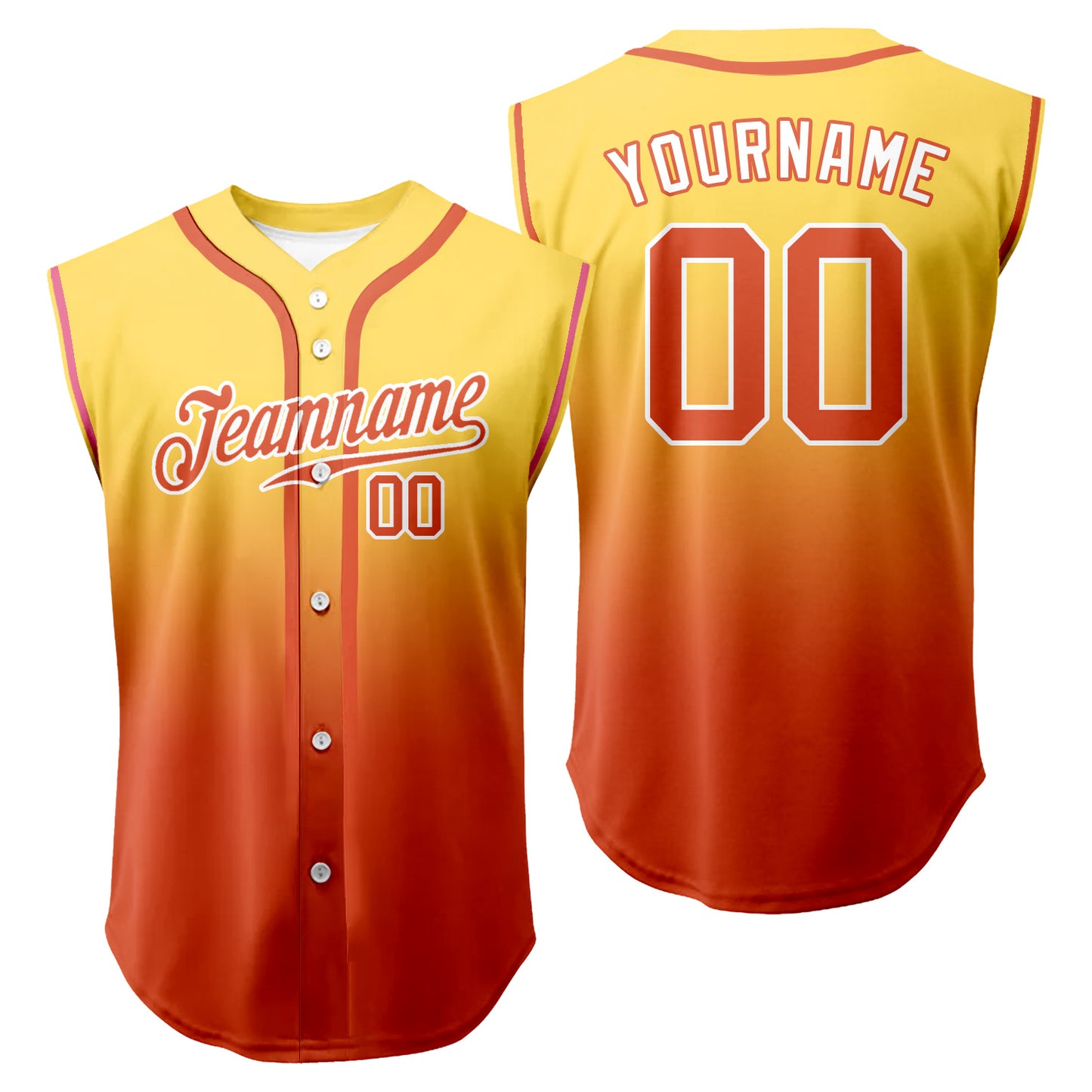 Custom Gradient Breathable Sleeveless Baseball Jersey