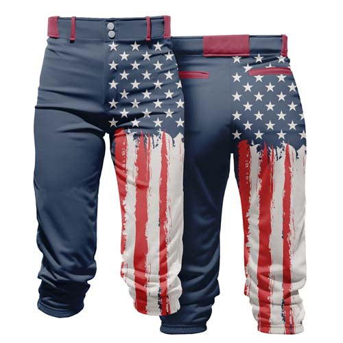 Custom Men Youth USA Patriotic Baseball Game Pants Sportswear