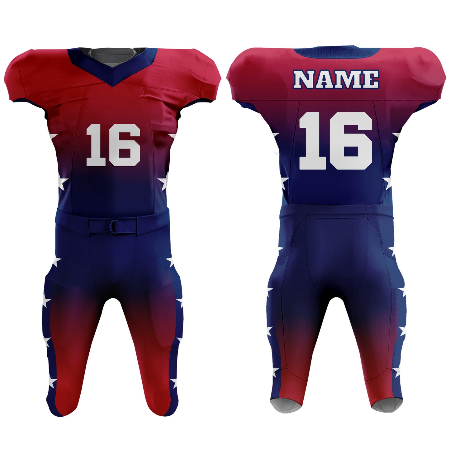 Custom Football Jerseys American Flag Design T-shirts