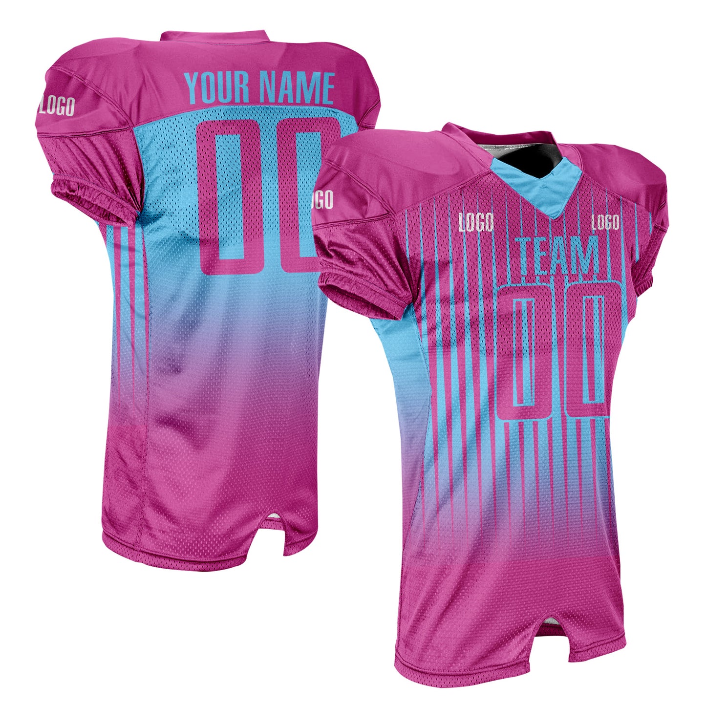 Custom Adult Youth Gradient Football Jersey Shirts