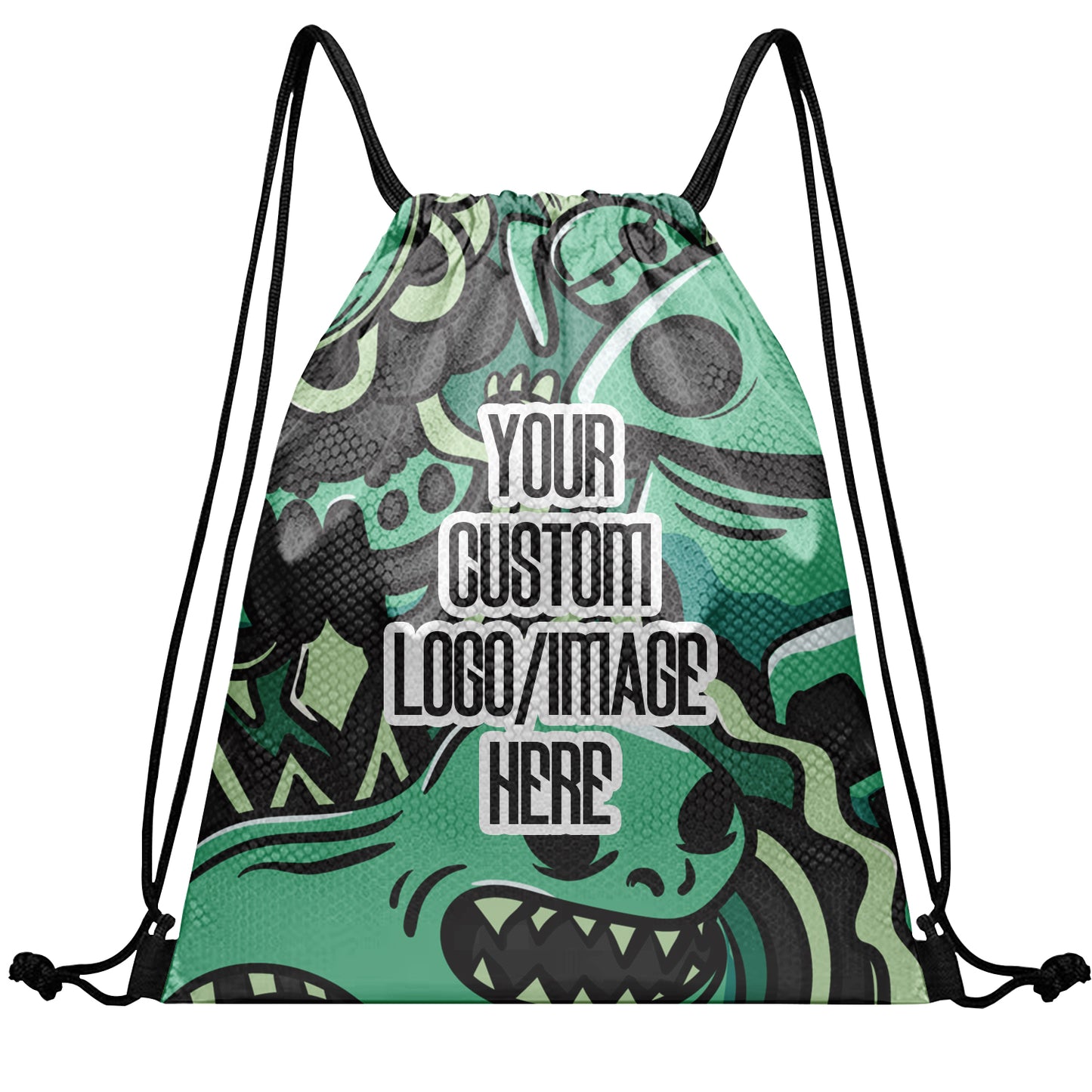 Personalized Cartoon Drawstring Backpack Bag Gym Sackpack for Team