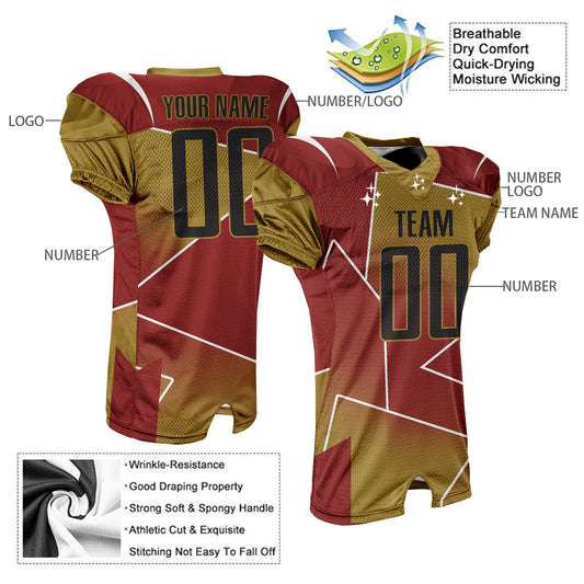 Custom Football Jersey with Stripes Practice Outfit