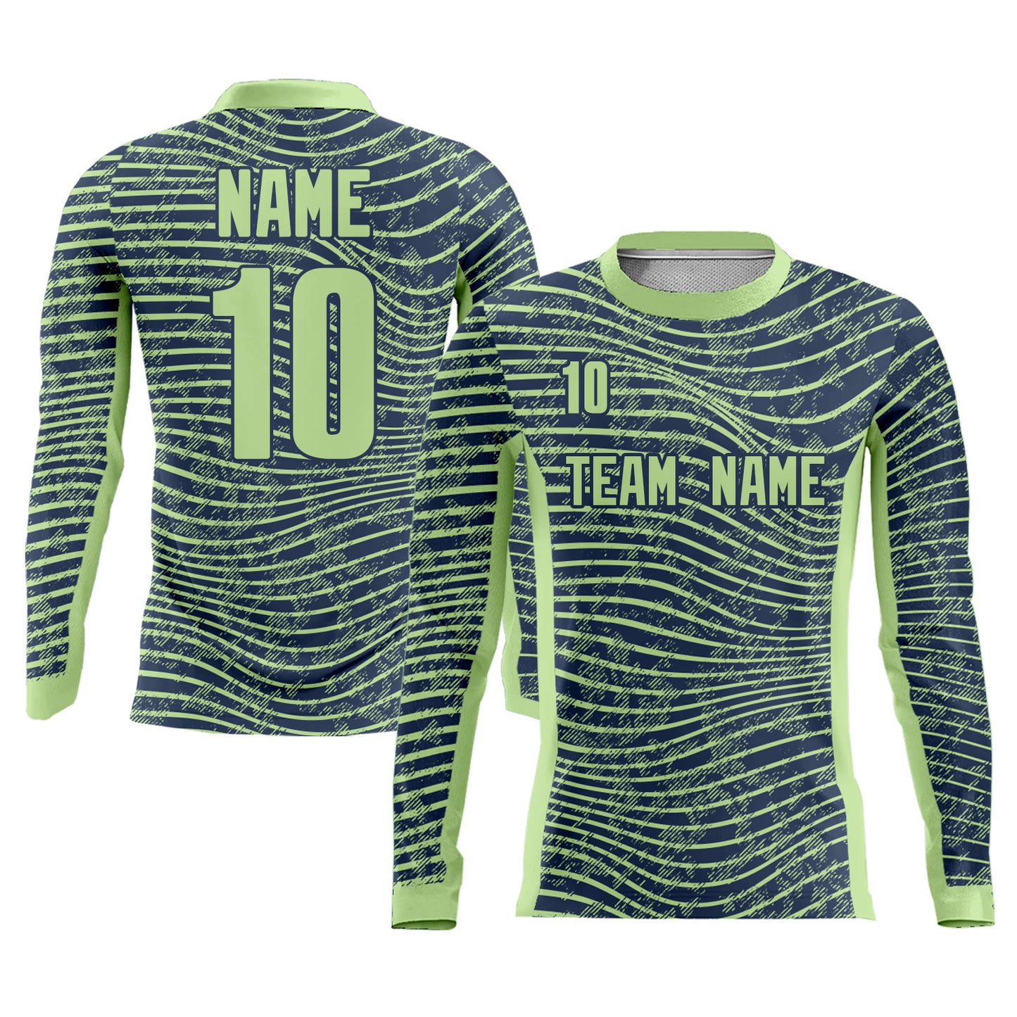 Custom Green Striped Soccer Uniform Sports T-shirt Short