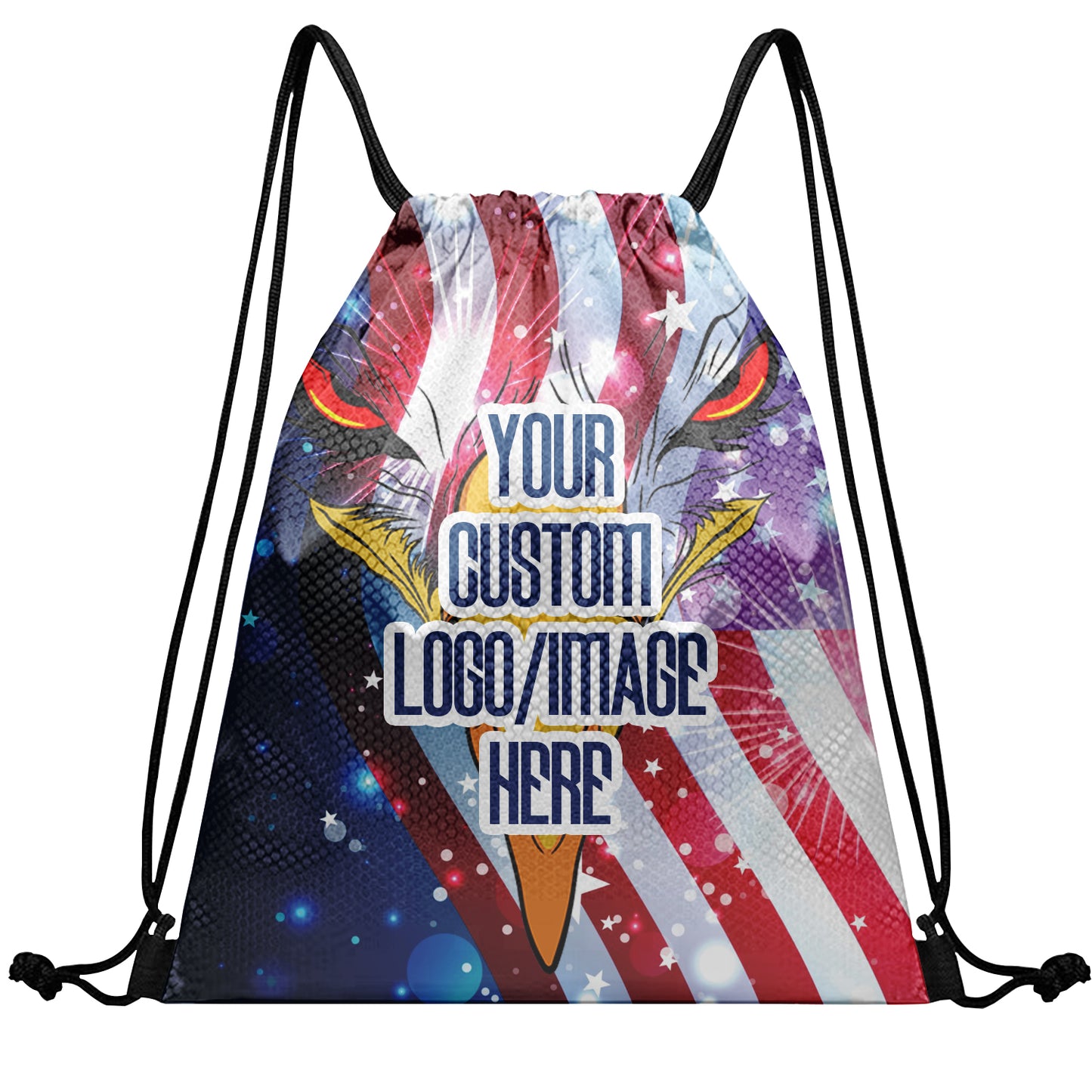 Made Your Own Honor Respect Thin Blue Flag Drawstring Backpack
