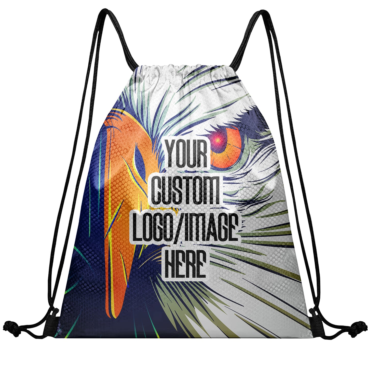 Custom Drawstring Bags Sublimation Printed Logo Text Team Backpack