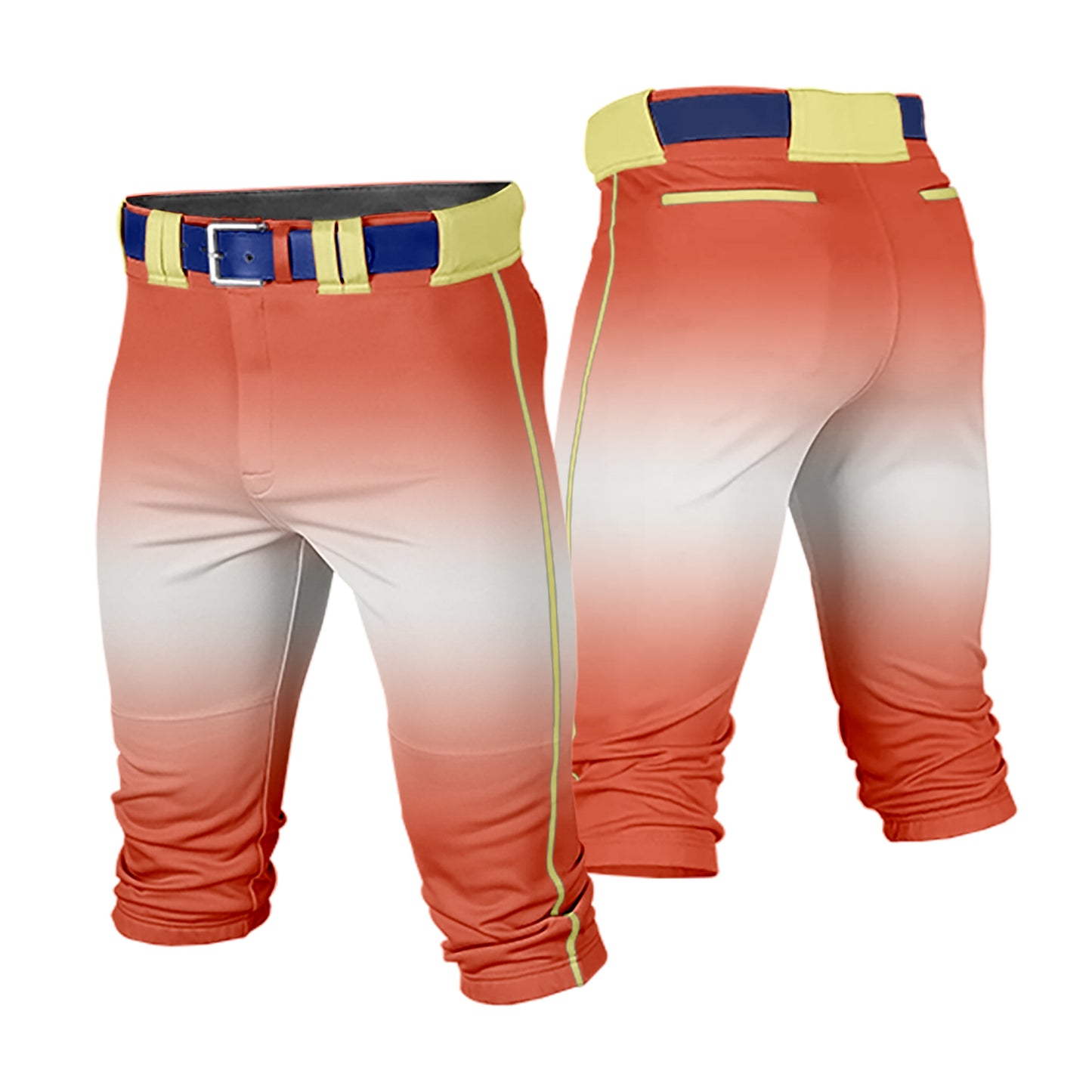 Custom Men Youth Gradient Cropped Baseball Pants