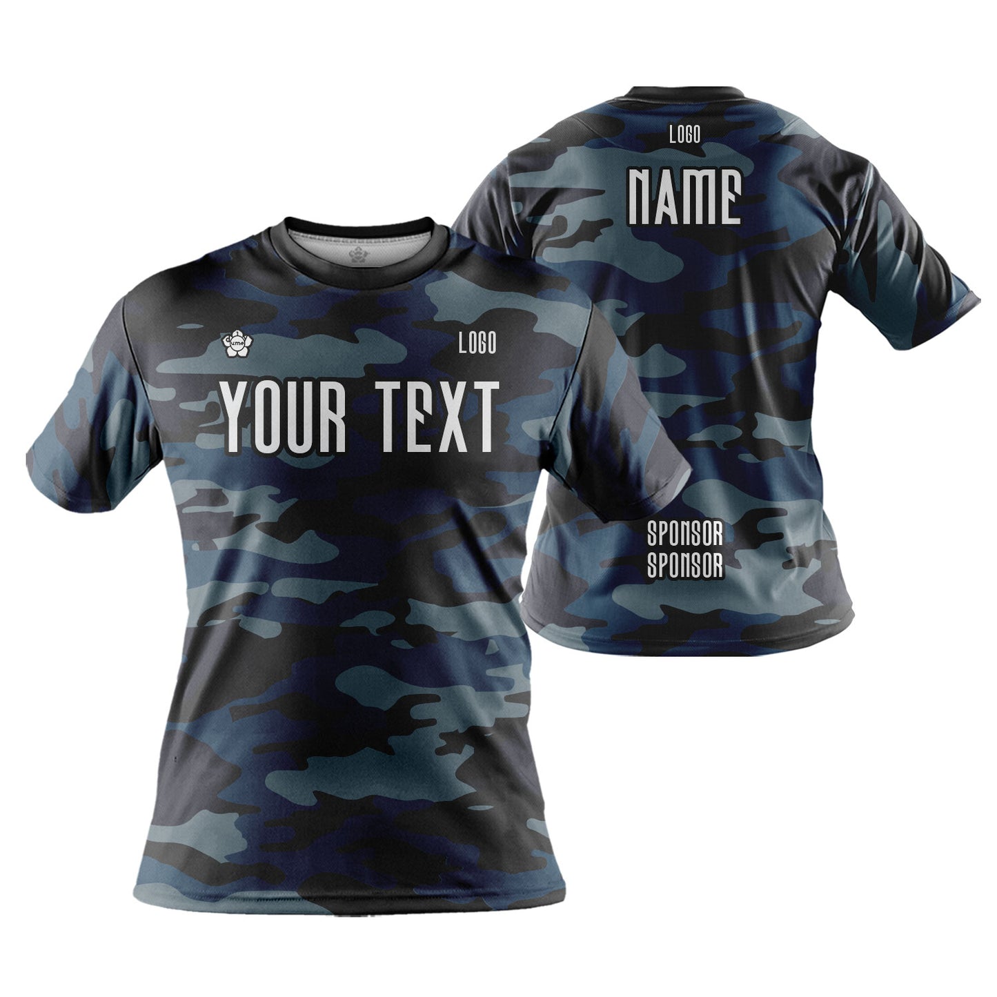 Custom Unisex Camouflage Series Jersey Shirt Short Sleeve for Running