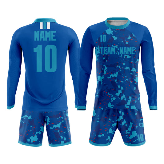 Custom Blue Soccer Uniform Jersey Short