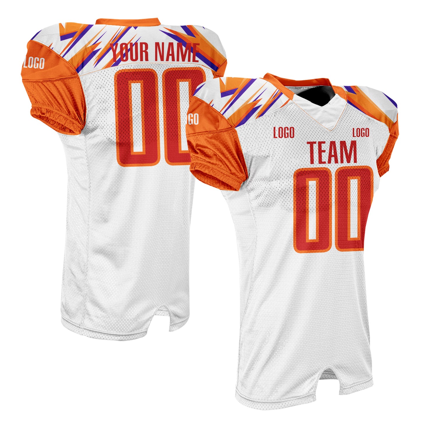 Custom Plaid Football Jersey Breathable Athletic Shirts