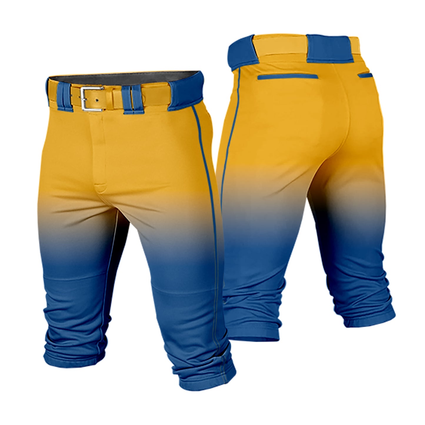 Custom Men Youth Gradient Cropped Baseball Pants