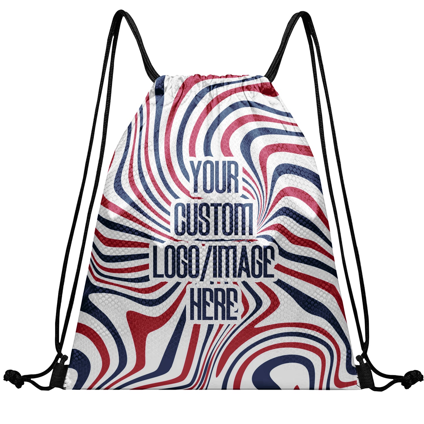 Custom Print Text Image Drawstring Backpack Waterproof Sackpack
