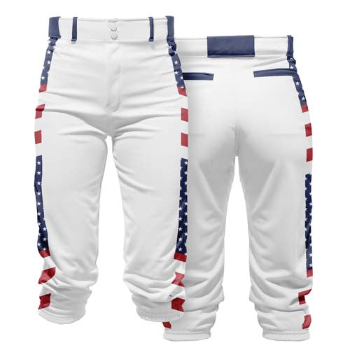 Custom Men Youth USA Patriotic Baseball Game Pants Sportswear