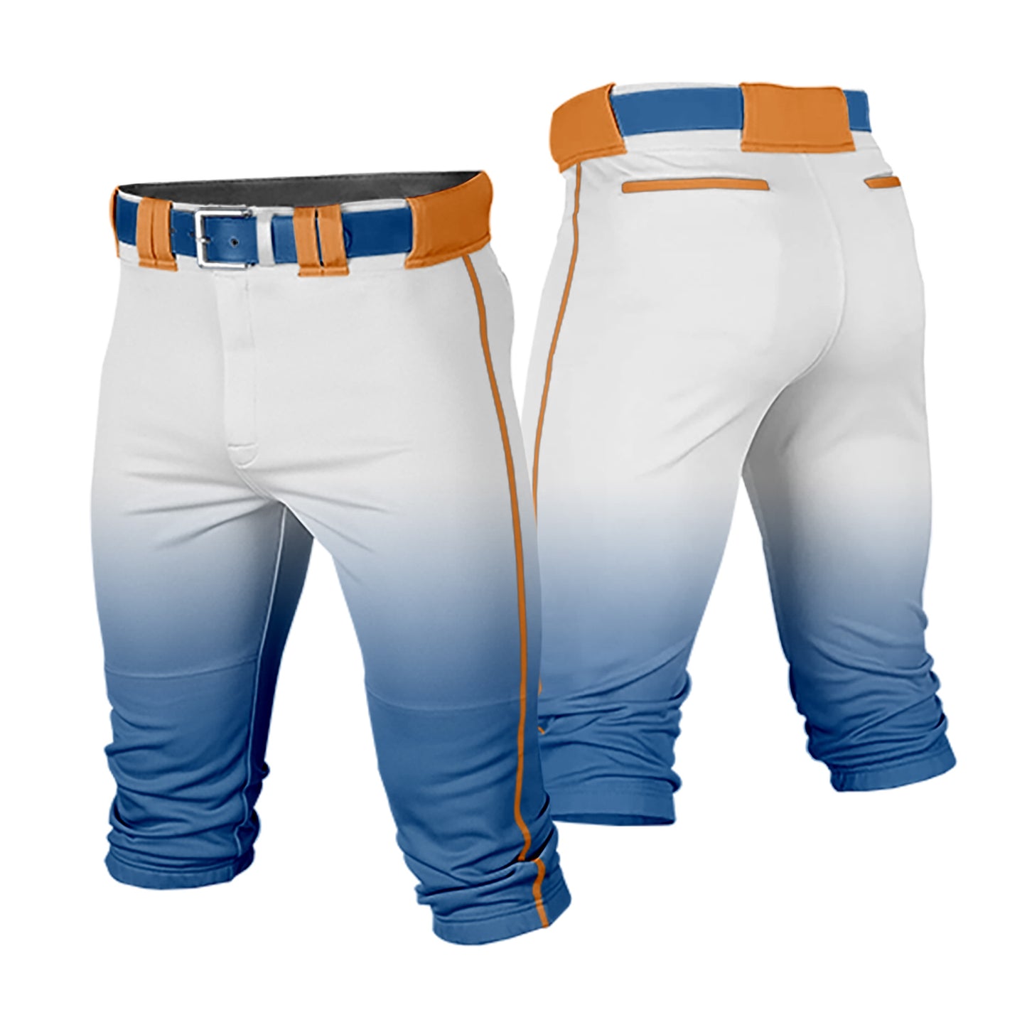 Custom Men Youth Gradient Cropped Baseball Pants