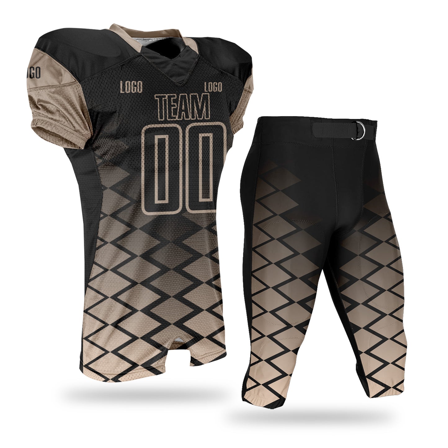 Custom Plaid Football Jersey Breathable Athletic Shirts