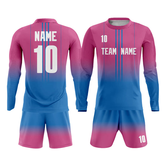 Custom Gradient Soccer Uniform with Team Name Number Logo