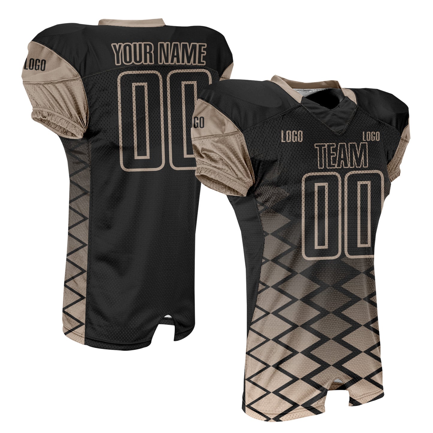 Custom Plaid Football Jersey Breathable Athletic Shirts