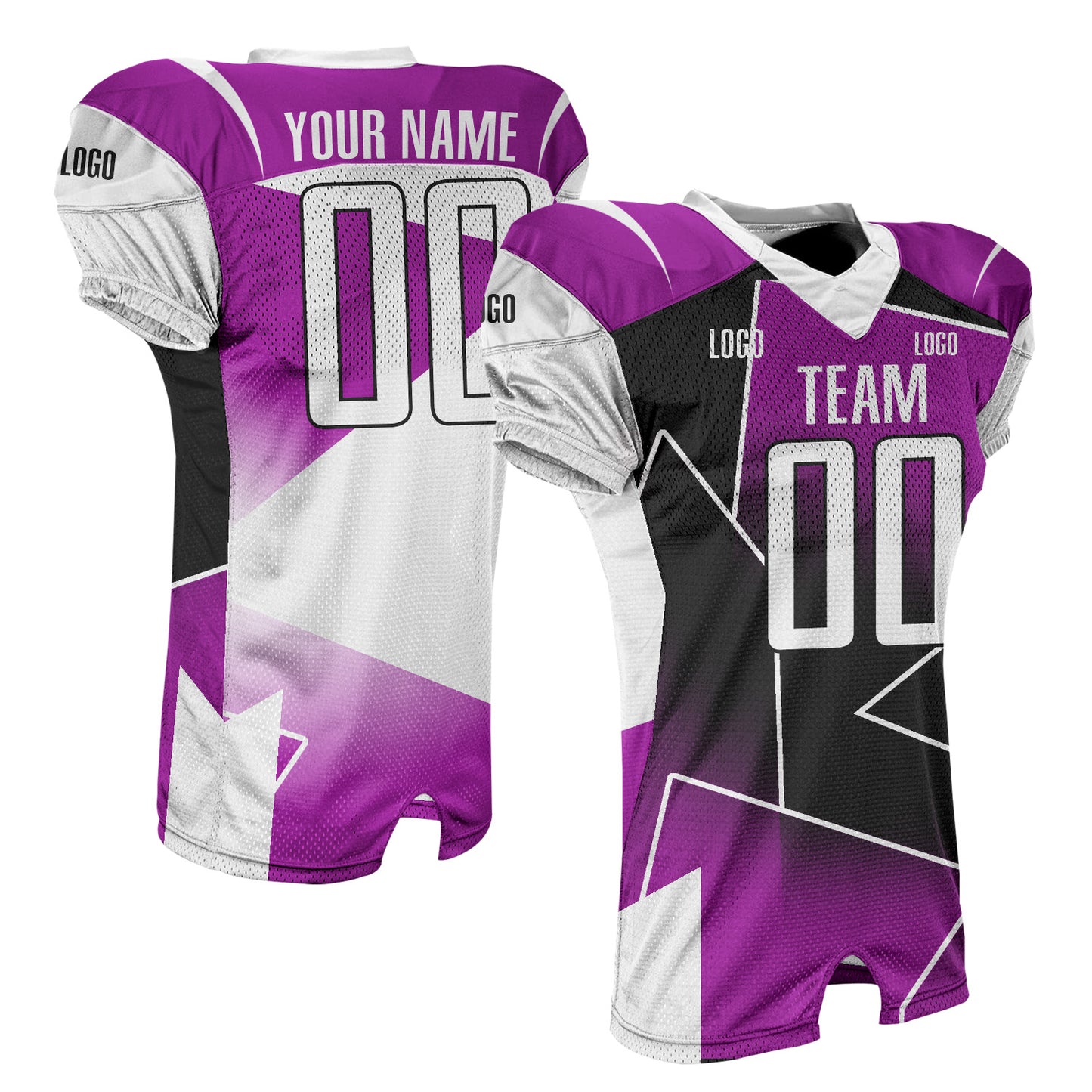 Custom Football Jersey with Stripes Practice Outfit