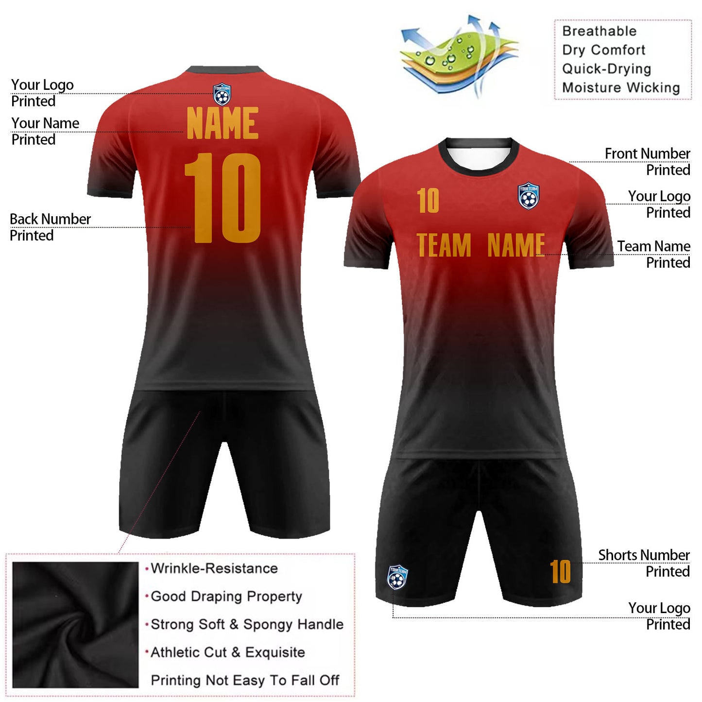 Custom Soccer Jersey Set Training Kits