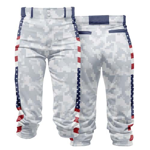 Custom Men Youth USA Patriotic Baseball Game Pants Sportswear
