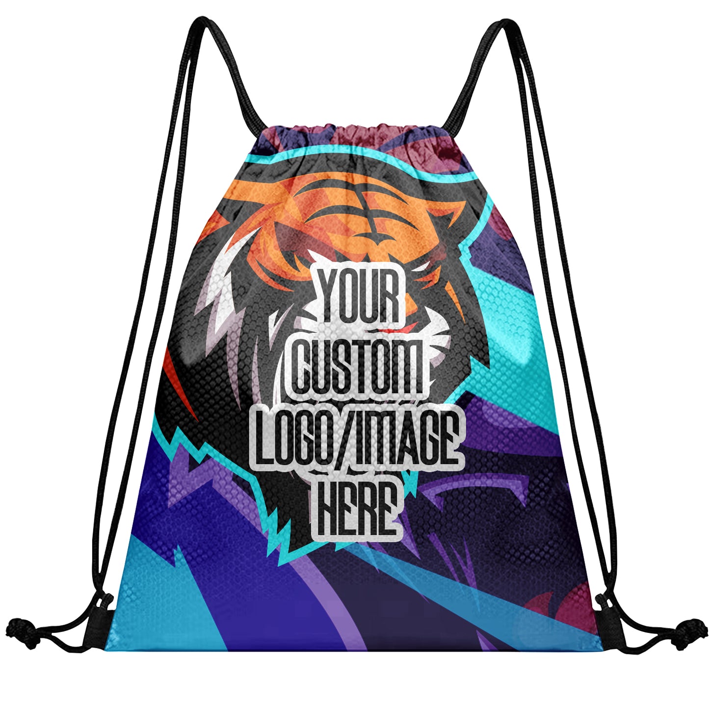 Custom Drawstring Bags Sublimation Printed Logo Text Team Backpack