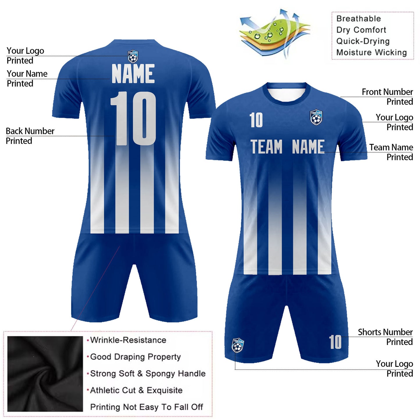 Custom Soccer Uniform for Men Kids Sports T-shirts Shorts