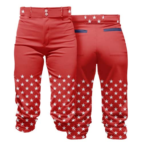 Custom Men Youth USA Patriotic Baseball Game Pants Sportswear