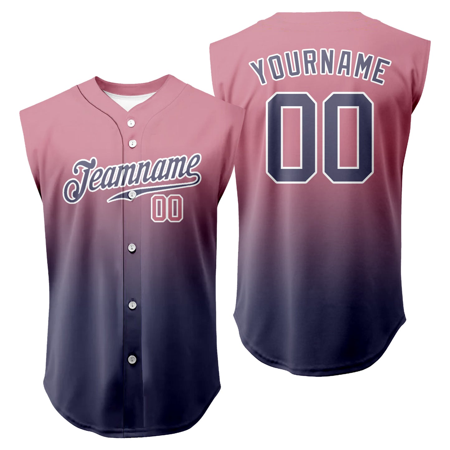 Custom Gradient Sleeveless Baseball Jersey