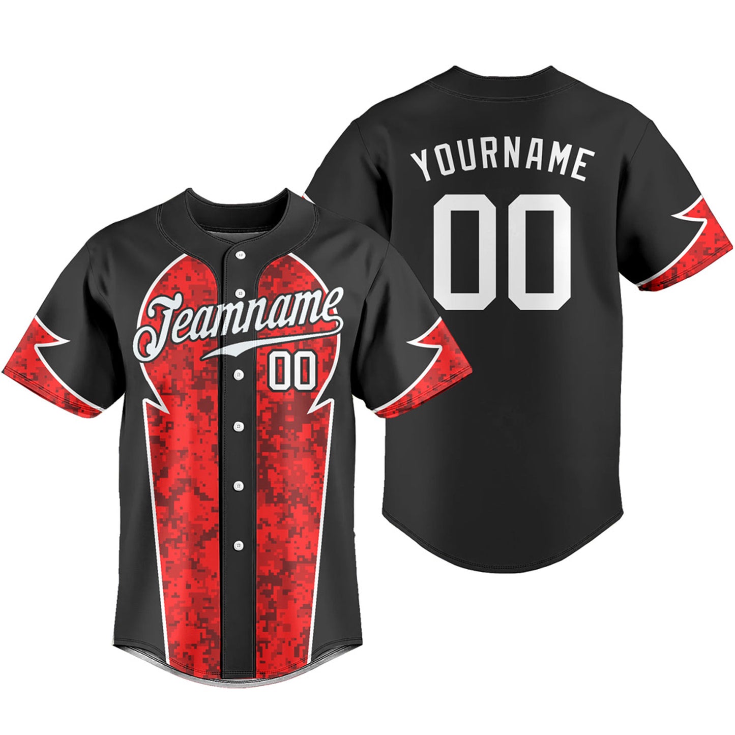 Custom Men's Baseball Jersey Button Down Shirt
