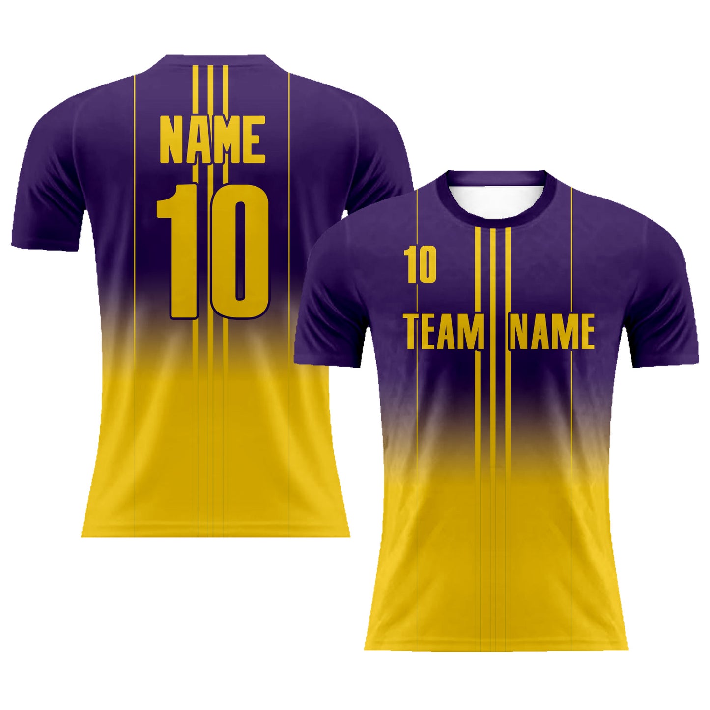 Gradient Soccer Uniform with Team Name Number Logo