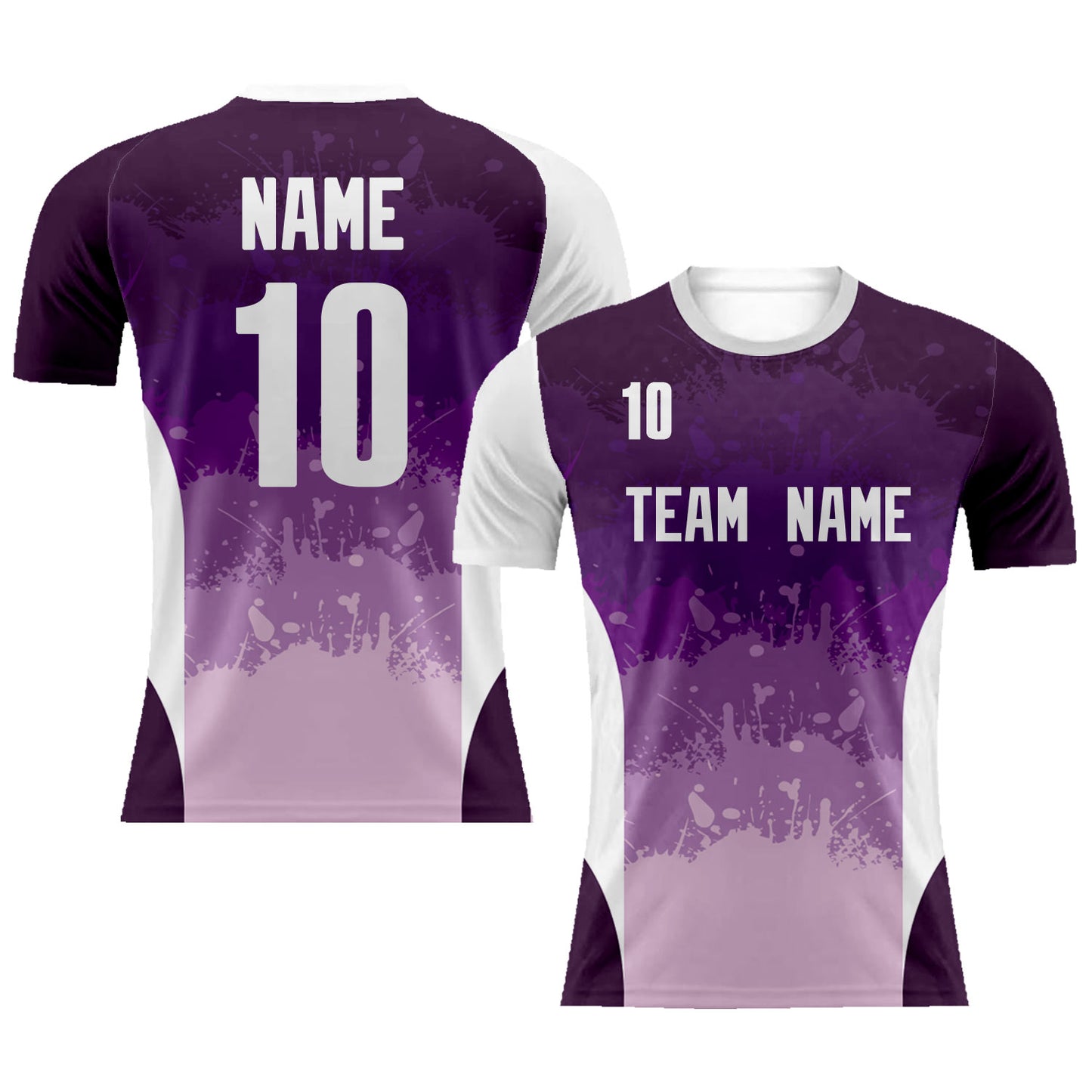 Custom Purple White Soccer Uniform Breathable Jersey