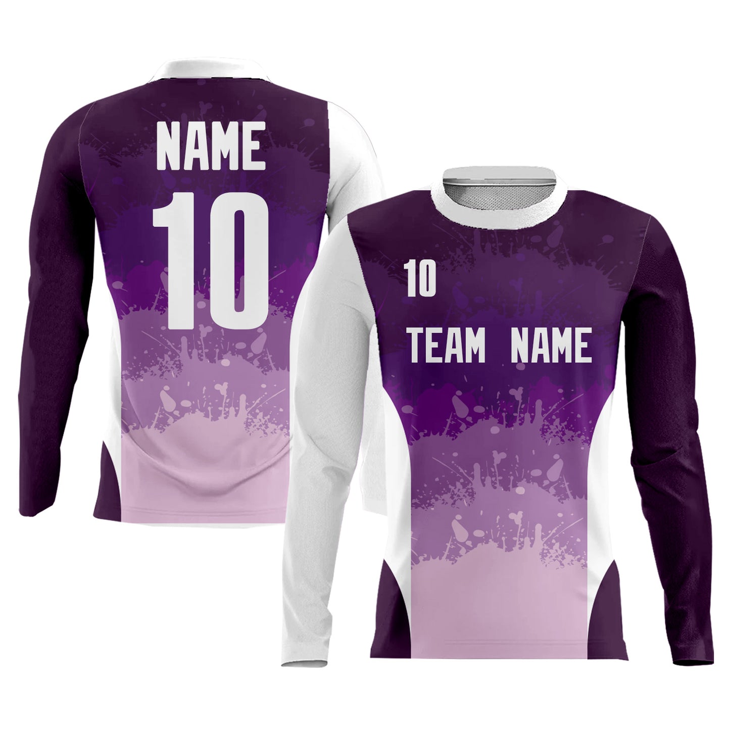 Custom Purple White Soccer Uniform Breathable Jersey