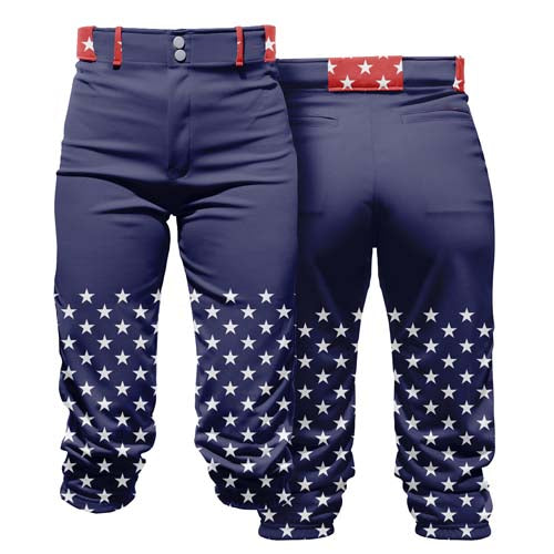 Custom Men Youth USA Patriotic Baseball Game Pants Sportswear