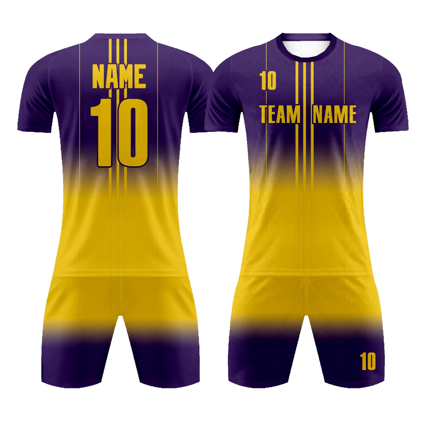 Gradient Soccer Uniform with Team Name Number Logo