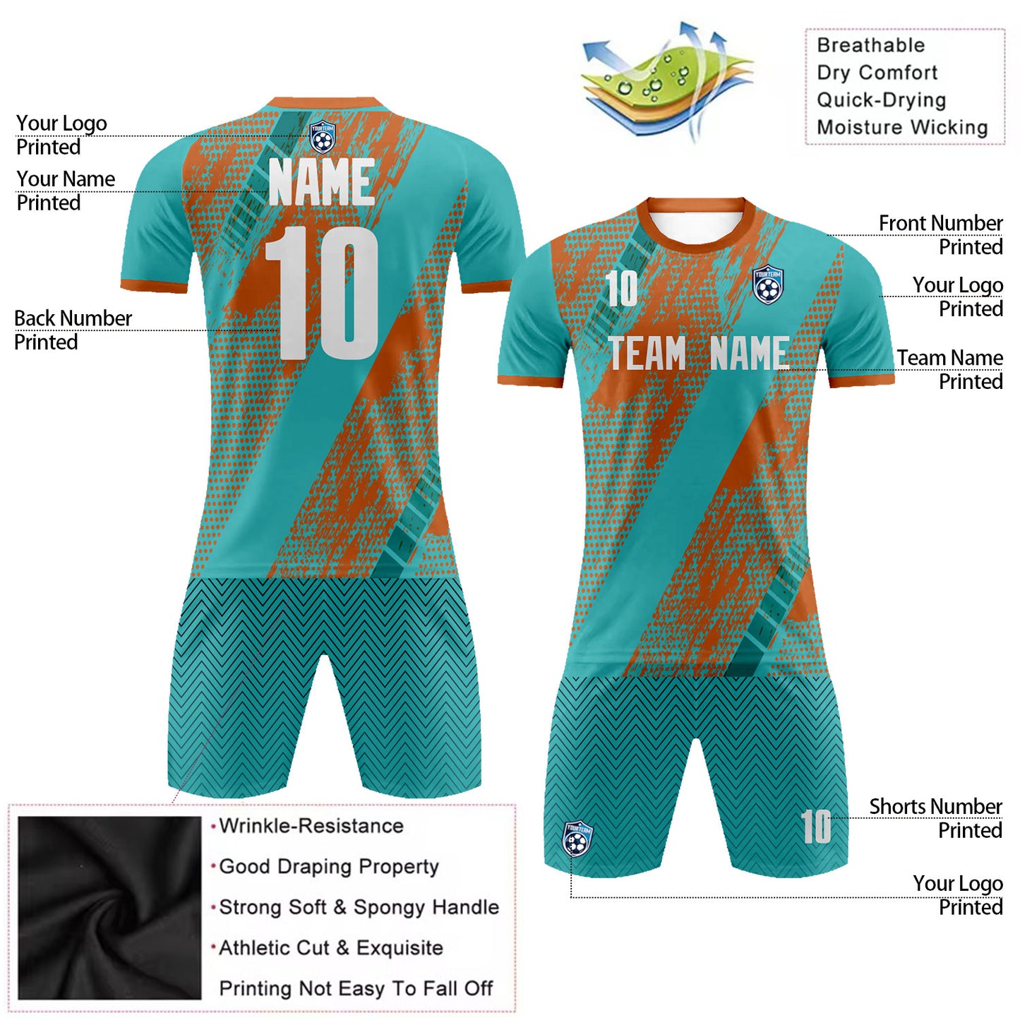 Custom Soccer Uniform Design Your Logo Name Number