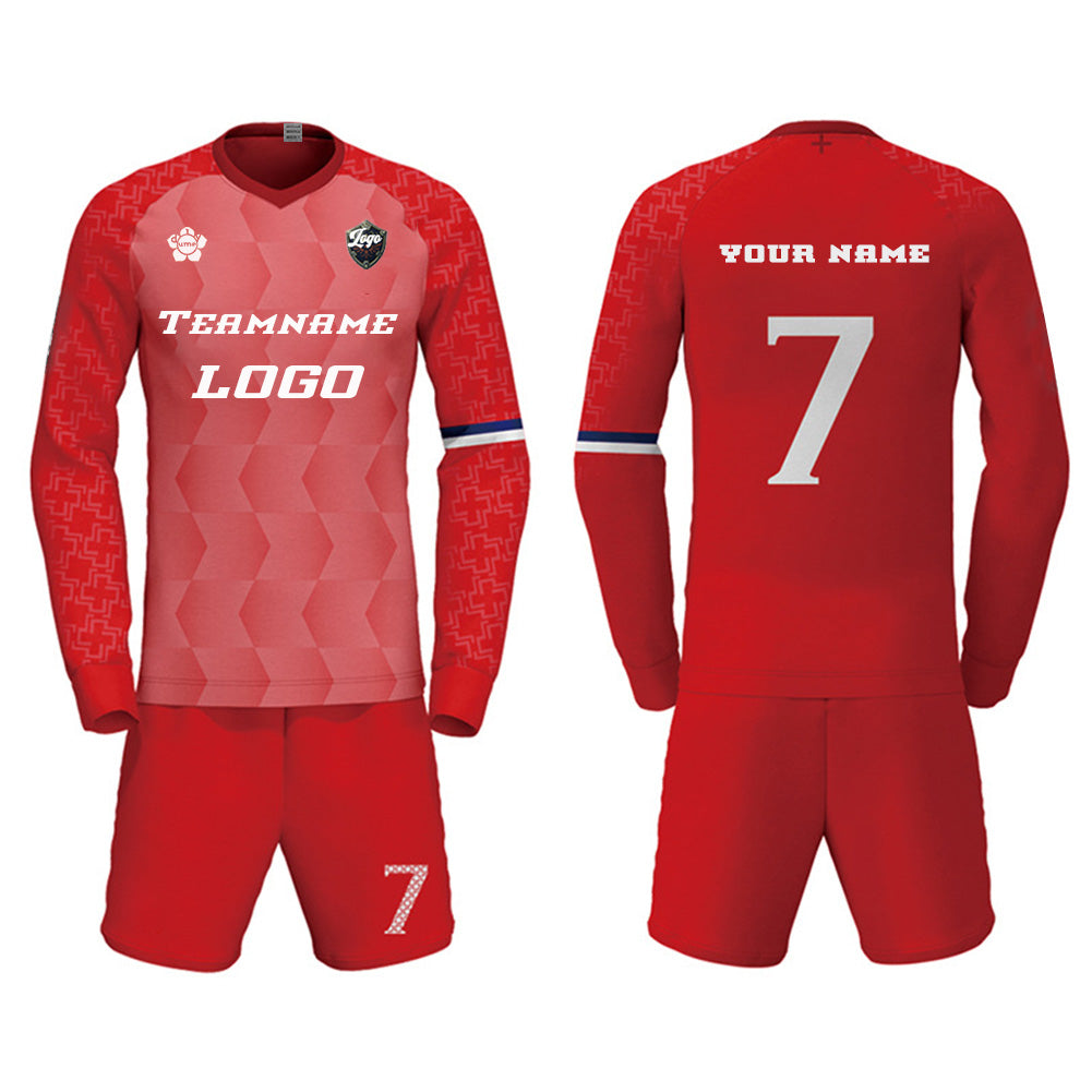 Soccer Jersey Long Sleeve Team Uniform