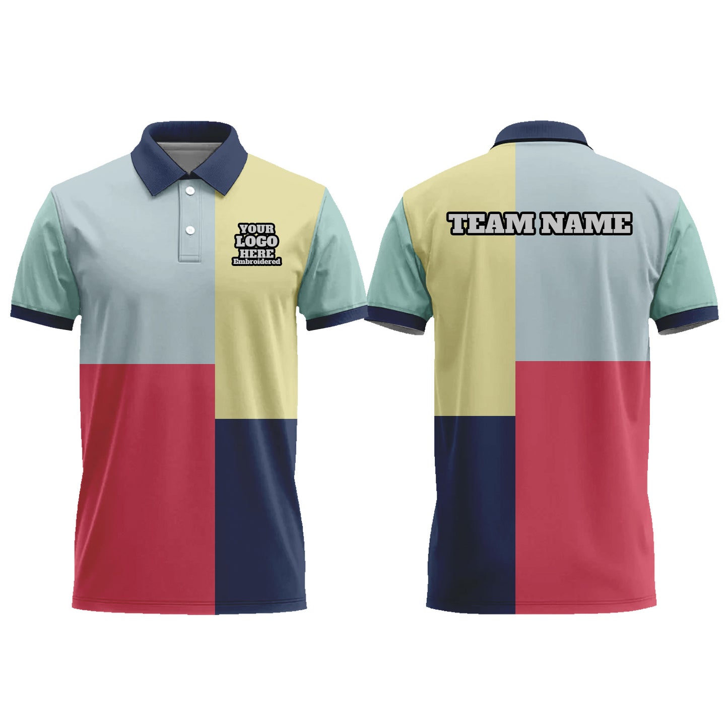 Custom Men Graphic Polo Shirts Short Sleeve Golf Jersey