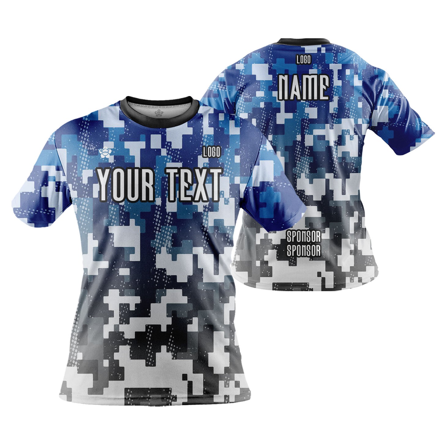 Custom Unisex Camouflage Series Jersey Shirt Short Sleeve for Running