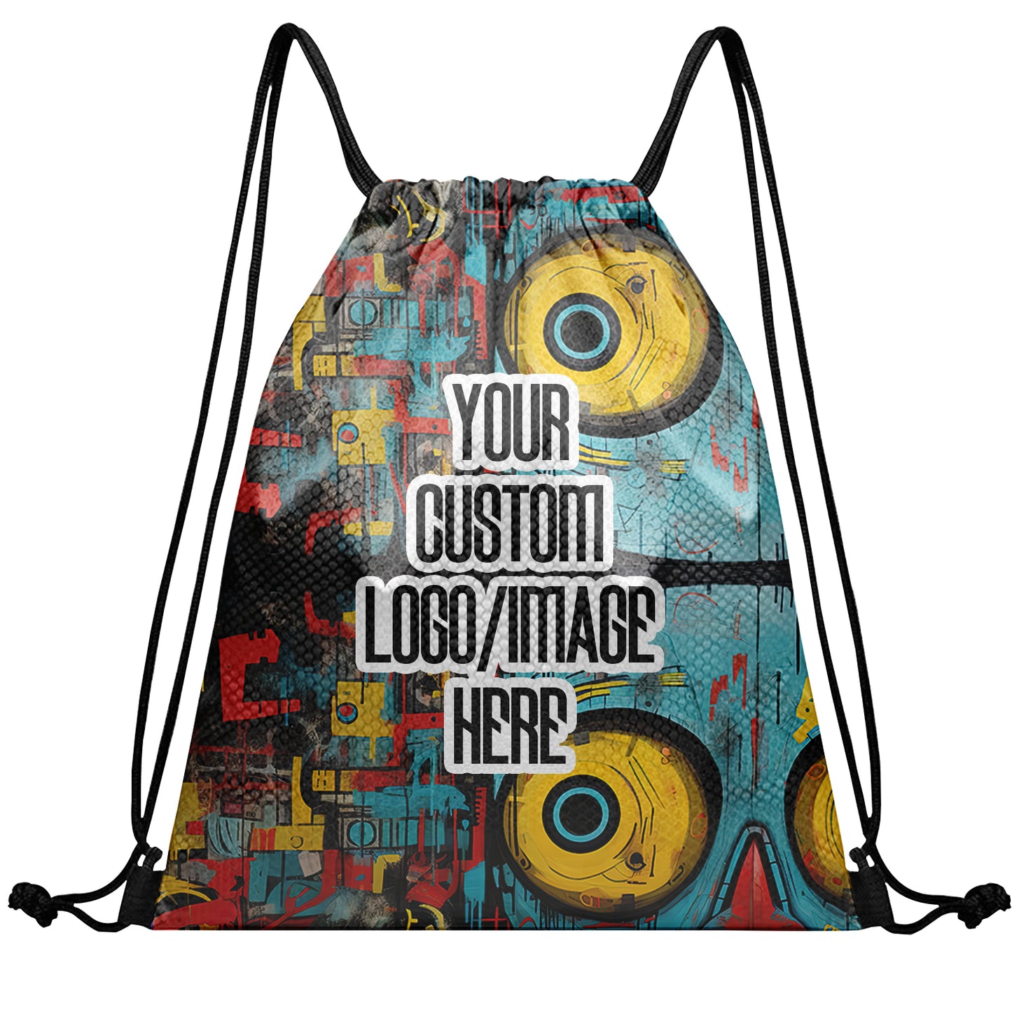 Personalized Cartoon Drawstring Backpack Bag Gym Sackpack for Team
