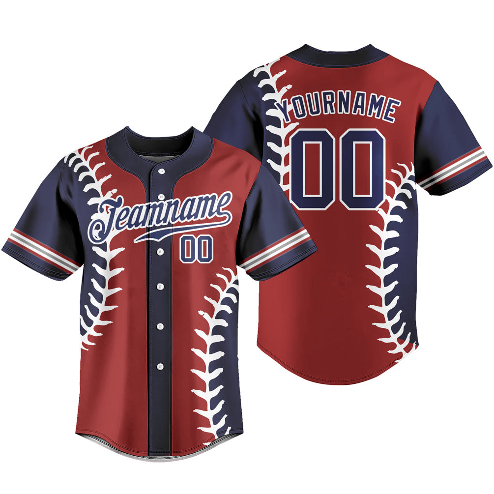 Custom Baseball Jersey Button Down Short Sleeve Shirts