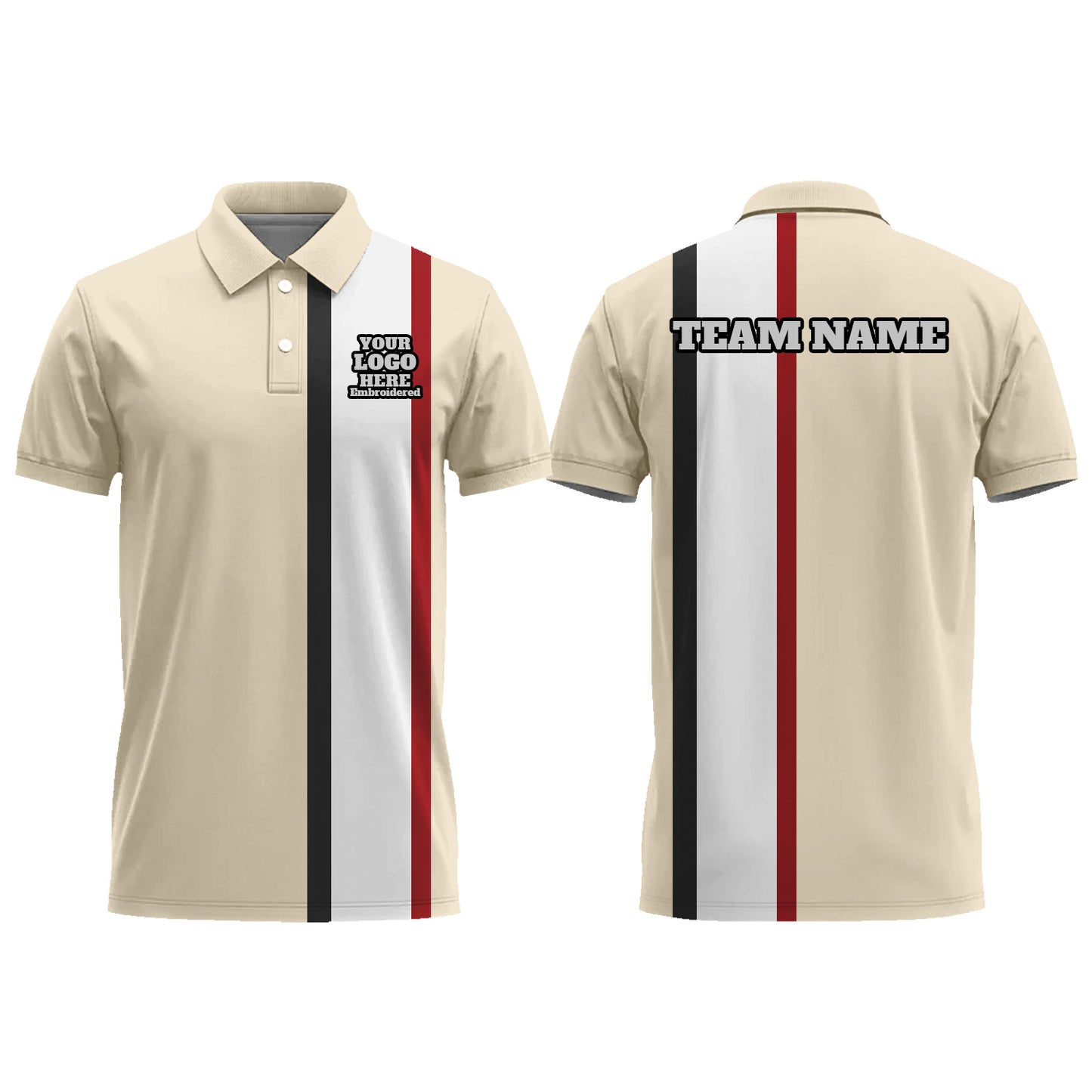 Custom Men Graphic Polo Shirts Short Sleeve Golf Jersey