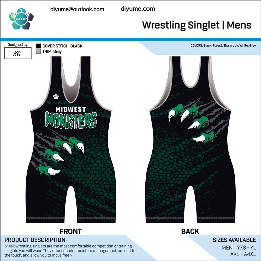 Customized Wrestling Singlets for Men Women Kids