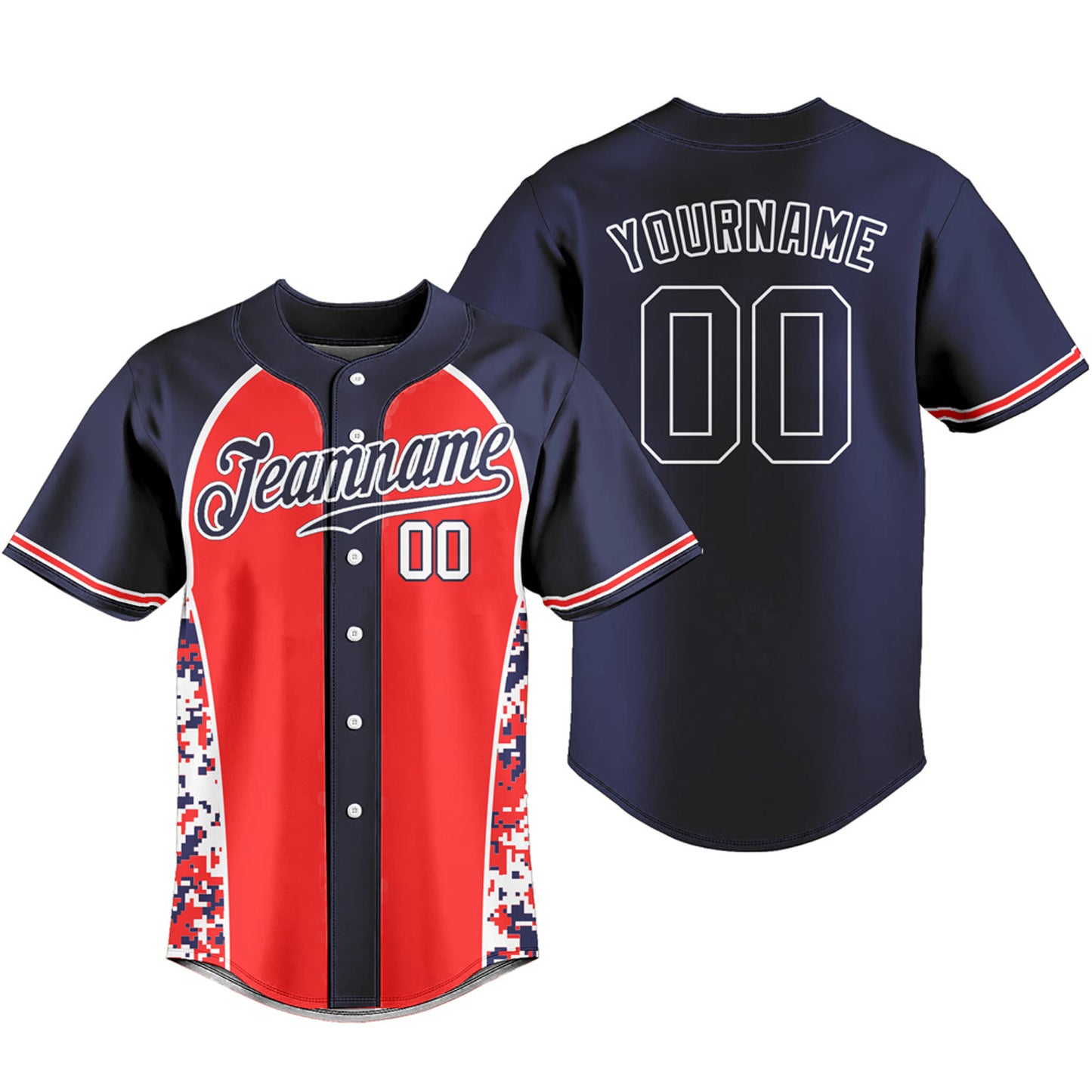 Custom Baseball Jersey Botton Down Hip Hop T-shirts