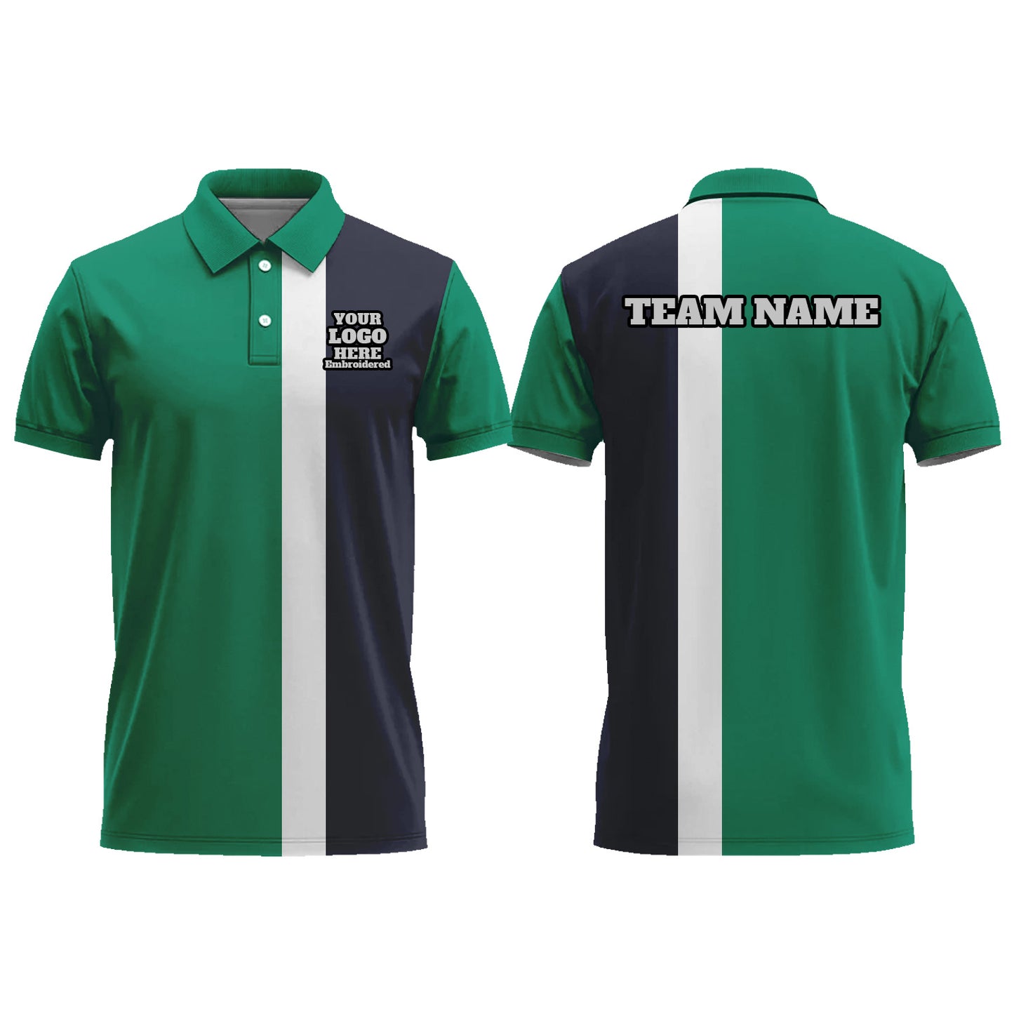 Custom Men Graphic Polo Shirts Short Sleeve Golf Jersey