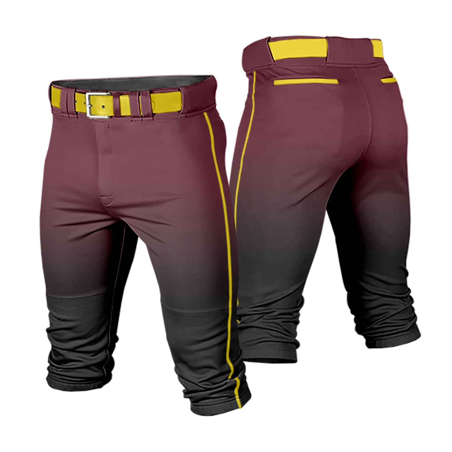 Custom Men Youth Gradient Cropped Baseball Pants