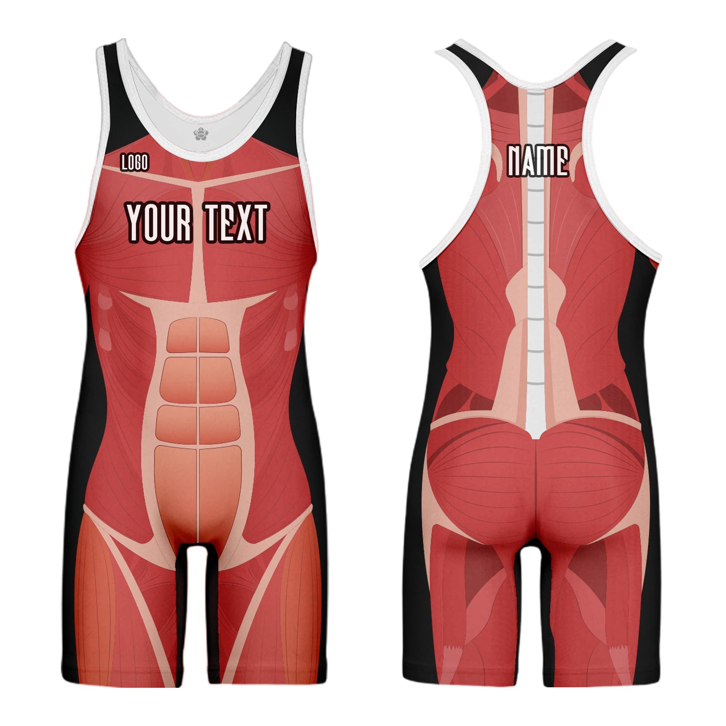 Custom Men Women Funny Muscle Athletic Wrestling Singlet